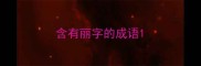 含有丽字的成语