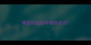 博通的成语有哪些成语