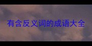 有含反义词的成语大全