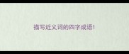 描写近义词的四字成语