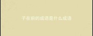 子在前的成语是什么成语