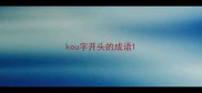 kou字开头的成语