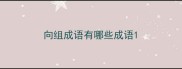 向组成语有哪些成语