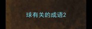 球有关的成语