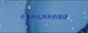 什么什么冲天的成语