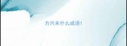 方兴未什么成语