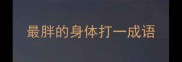 最胖的身体打一成语