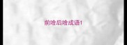 前啥后啥成语