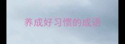 养成好习惯的成语