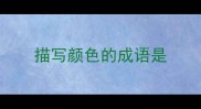 描写颜色的成语是