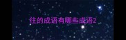往的成语有哪些成语