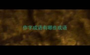 作字成语有哪些成语