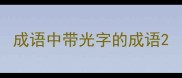 成语中带光字的成语