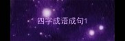 四字成语成句