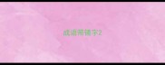 成语带镜字