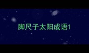 脚尺子太阳成语