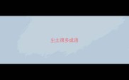 尘土很多成语