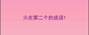 火在第二个的成语