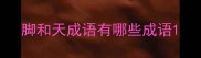 脚和天成语有哪些成语
