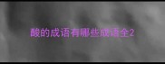 酸的成语有哪些成语全