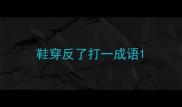 鞋穿反了打一成语