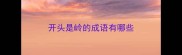 开头是岭的成语有哪些
