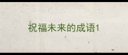 祝福未来的成语