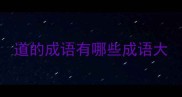 道的成语有哪些成语大