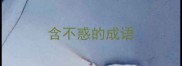 含不惑的成语