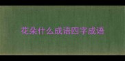 花朵什么成语四字成语