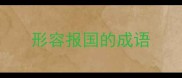 形容报国的成语