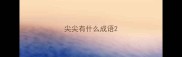 尖尖有什么成语