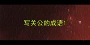 写关公的成语