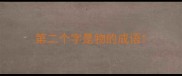 第二个字是物的成语