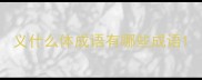 义什么体成语有哪些成语
