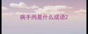 病手丙是什么成语