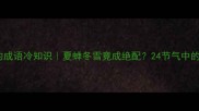 夏日酷寒的成语冷知识夏蝉冬雪竟成绝配24节气中的对仗智慧