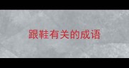 跟鞋有关的成语