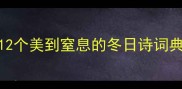 寒冬成语合集12个美到窒息的冬日诗词典故收藏备用