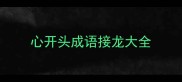心开头成语接龙大全