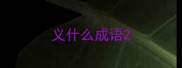 义什么成语