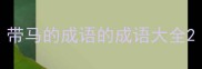 带马的成语的成语大全