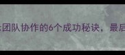 蜂飞成语揭示团队协作的6个成功秘诀最后一个太意外