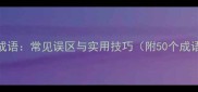 亮明字成语常见误区与实用技巧附50个成语示例