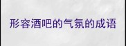 形容酒吧的气氛的成语