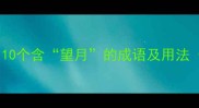 望月成语合集10个含望月的成语及用法附诗词例子