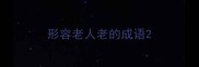 形容老人老的成语
