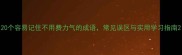 20个容易记住不用费力气的成语常见误区与实用学习指南