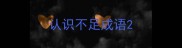 认识不足成语
