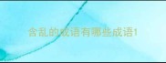 含乱的成语有哪些成语